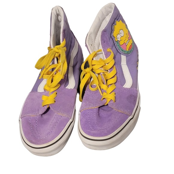 Rare‎ Vans Off The Wall 721356 Purple Simpsons Collab Sneaker Shoes Sz M5.5 W7 - Picture 2 of 11